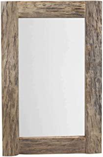 Recensioni di specchio con cornice in legno