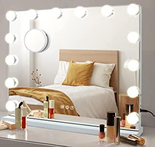Recensioni di specchio con luci stile hollywood